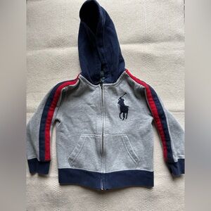Polo Ralph Lauren Boys Full Zip Hoodie Navy SZ 3T